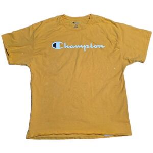Champion Graphic T Shirt Boy's Size XL Yellow Authentic Athleticwear
